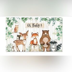 Woodland Animals 'Oh Baby' Banner